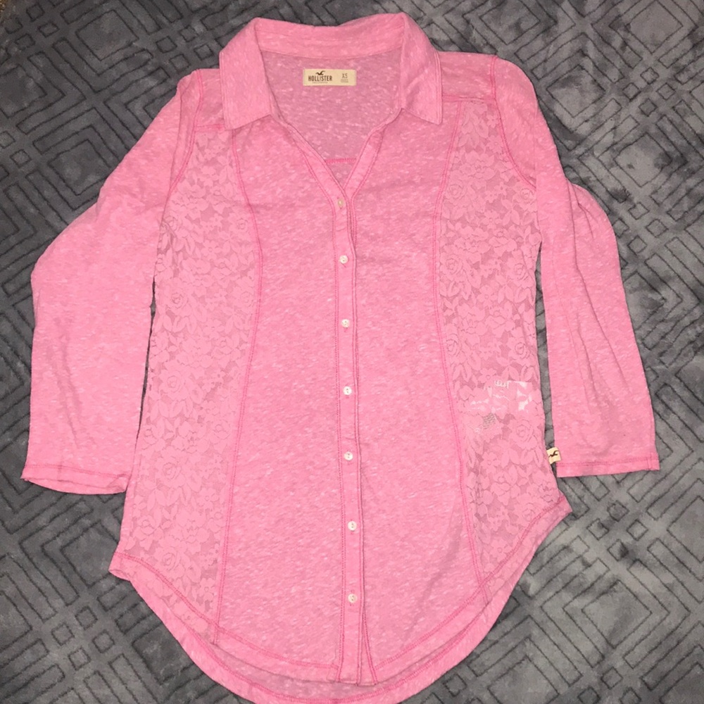 Hollister Laced Pink Top